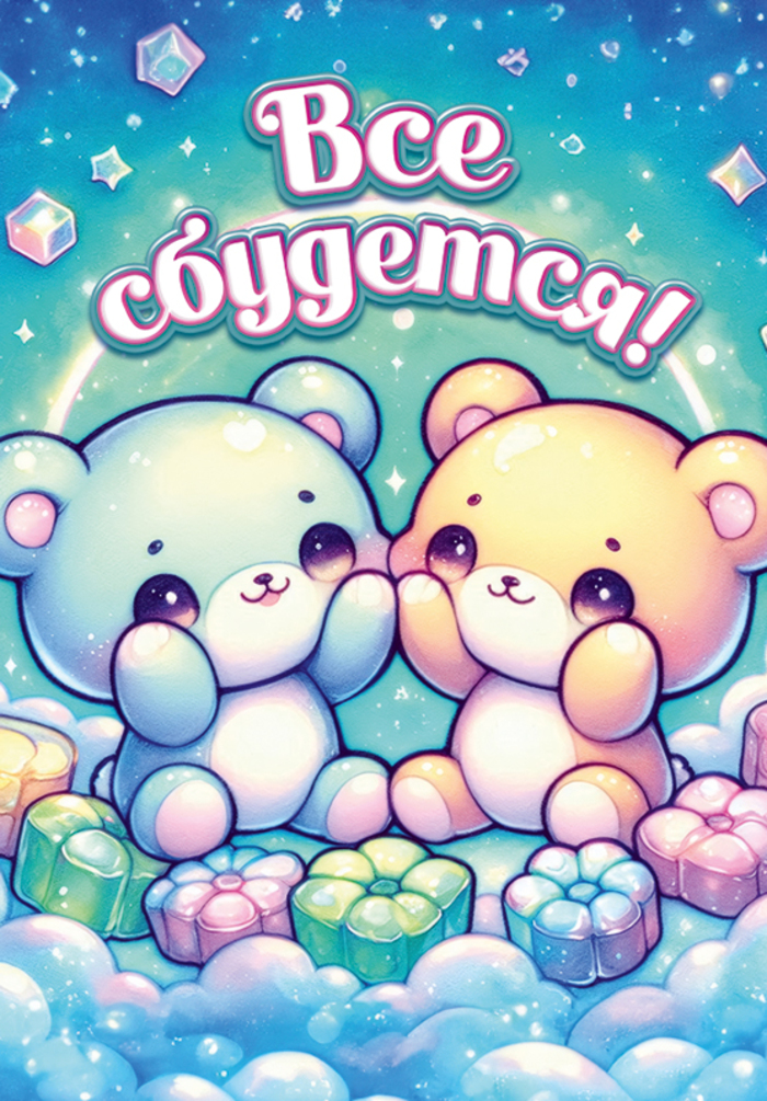 

9.0000476 Бирка А7 Все сбудется! (жен) Без текста УФ-лак